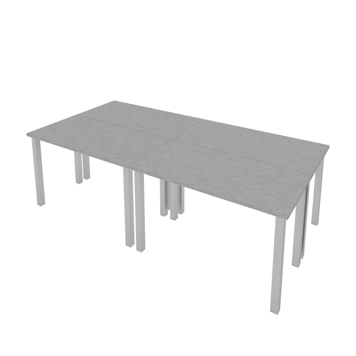 Modubox Universel 4 Piece Set Including 4 24″ × 48″ Table Desks with Square Metal Legs, image 25