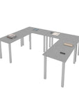 Modubox Universel 4 Piece Set Including 4 24″ × 48″ Table Desks with Square Metal Legs, image 26