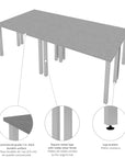 Modubox Universel 4 Piece Set Including 4 24″ × 48″ Table Desks with Square Metal Legs, image 28