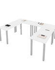 Modubox Universel 4 Piece Set Including 4 24″ × 48″ Table Desks with Square Metal Legs, image 6