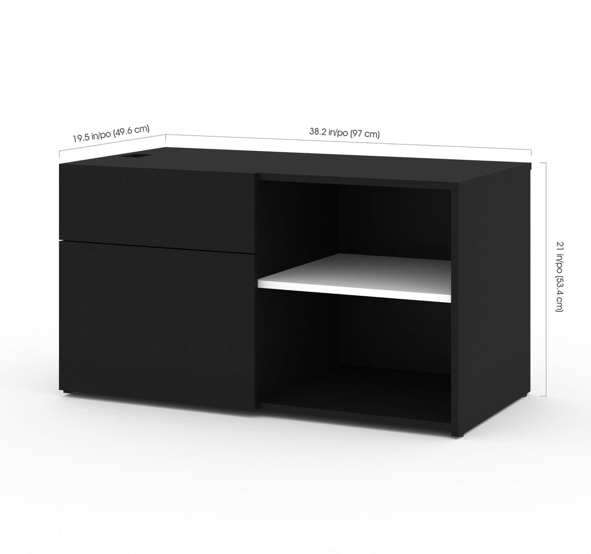 Modubox Viva 2 Piece Set Including an L Shaped Standing Desk and a Credenza, image 5