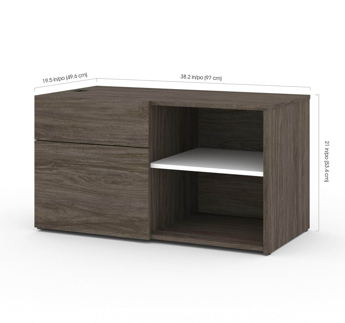 Modubox Viva 2 Piece Set Including an L Shaped Standing Desk and a Credenza, image 12