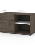 Modubox Viva 2 Piece Set Including an L Shaped Standing Desk and a Credenza, image 12
