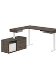 Modubox Pro Vega L Shaped Standing Desk with Credenza, image 13