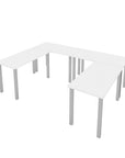 Modubox Universel 4 Piece Set Including 4 24″ × 48″ Table Desks with Square Metal Legs, image 8