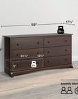 Modubox Sonoma 6 Drawer Dresser, image 36