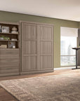 Modubox Pur 101" Queen Size Murphy Wall Bed with Storage Unit, image 59