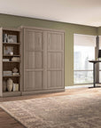 Modubox Pur 90" Queen Size Murphy Wall Bed with Storage Unit, image 60