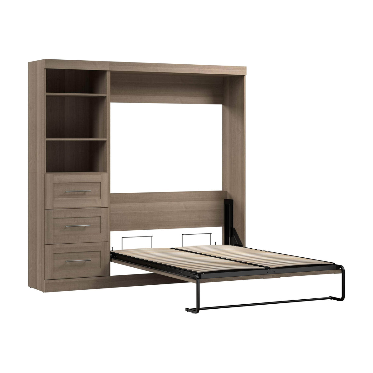 Modubox Pur Full Murphy Wall Bed and 1 Storage Unit with Drawers (84”), image 75