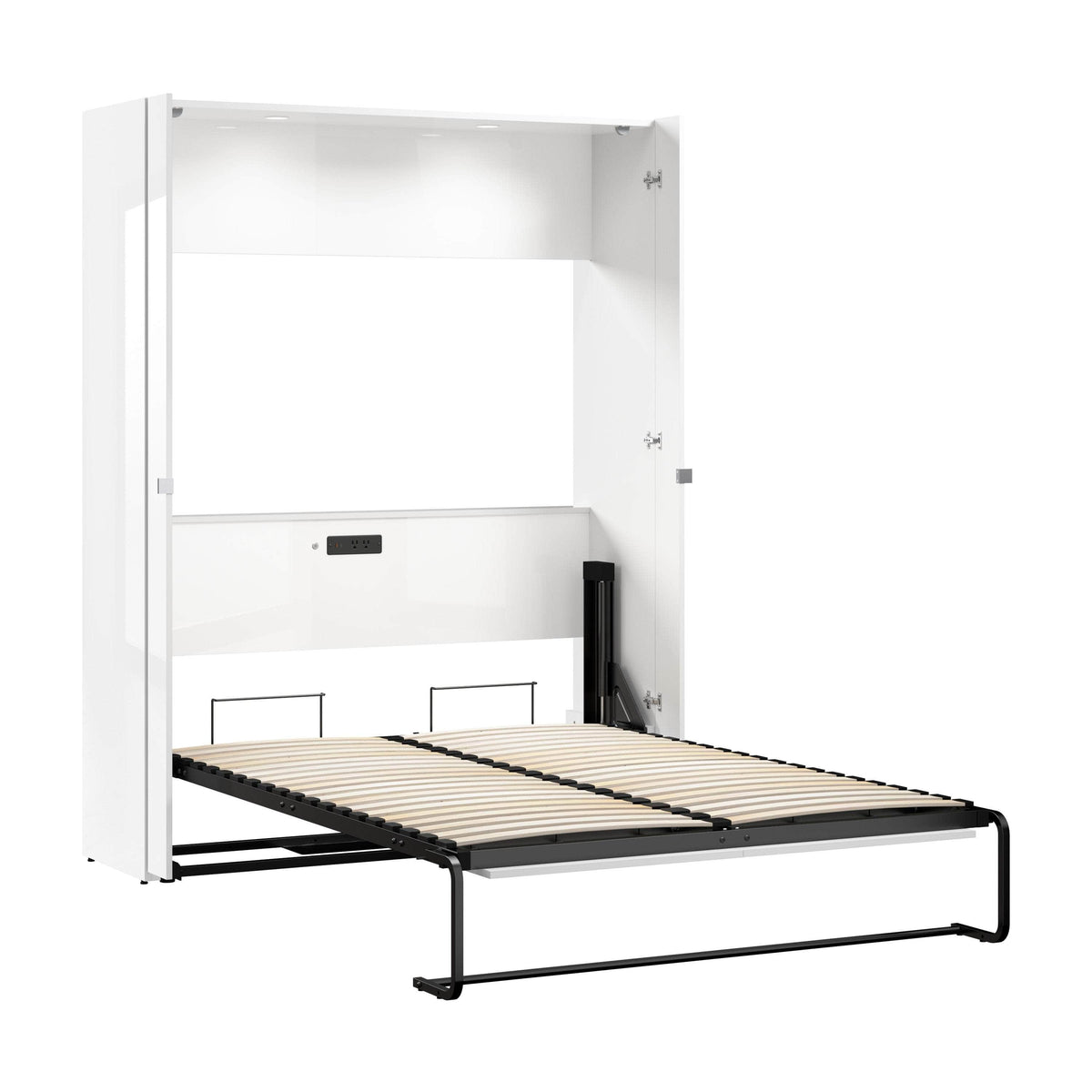 Modubox Avalon 61W Full Murphy Wall Bed in High Gloss White, image 5