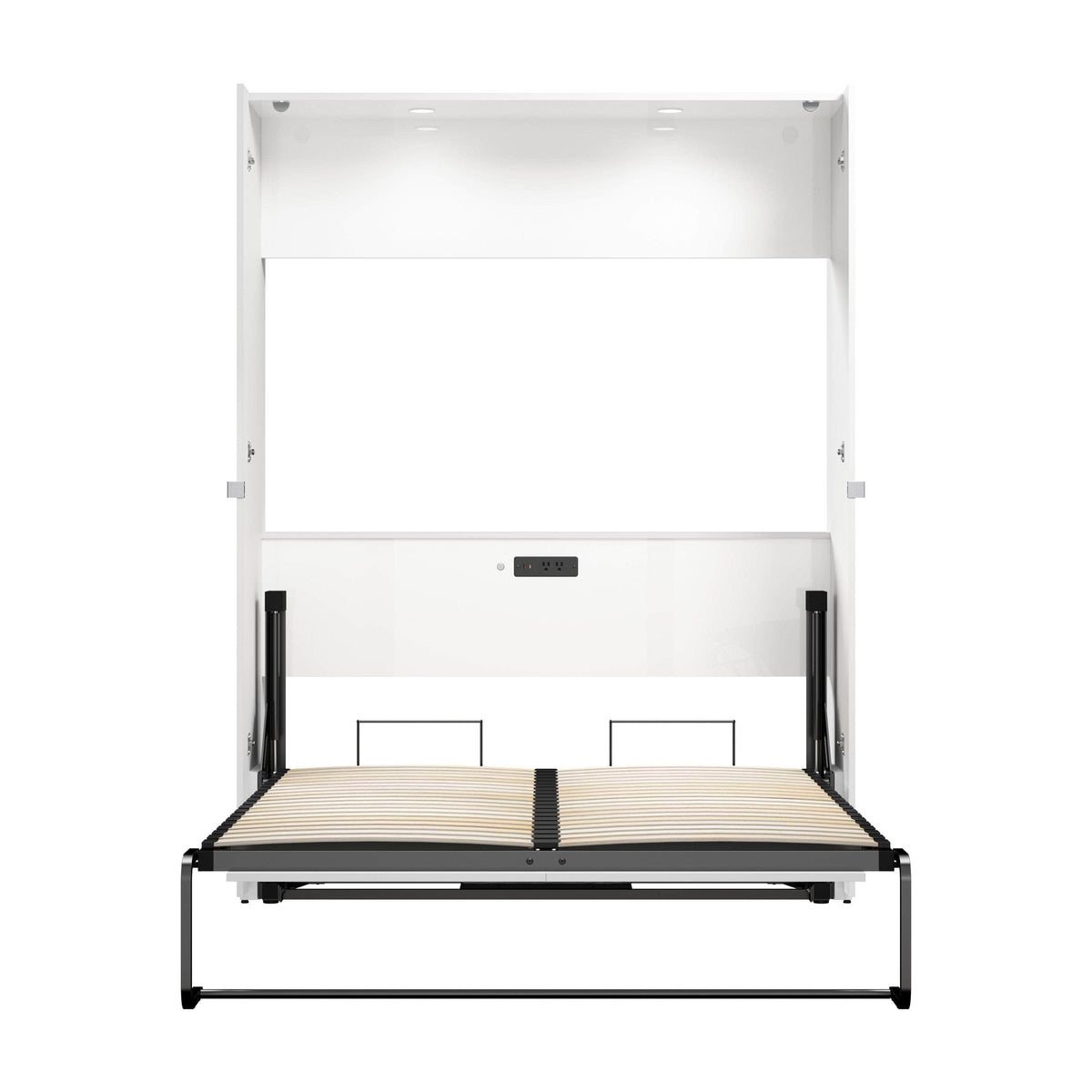 Modubox Avalon 61W Full Murphy Wall Bed in High Gloss White, image 6