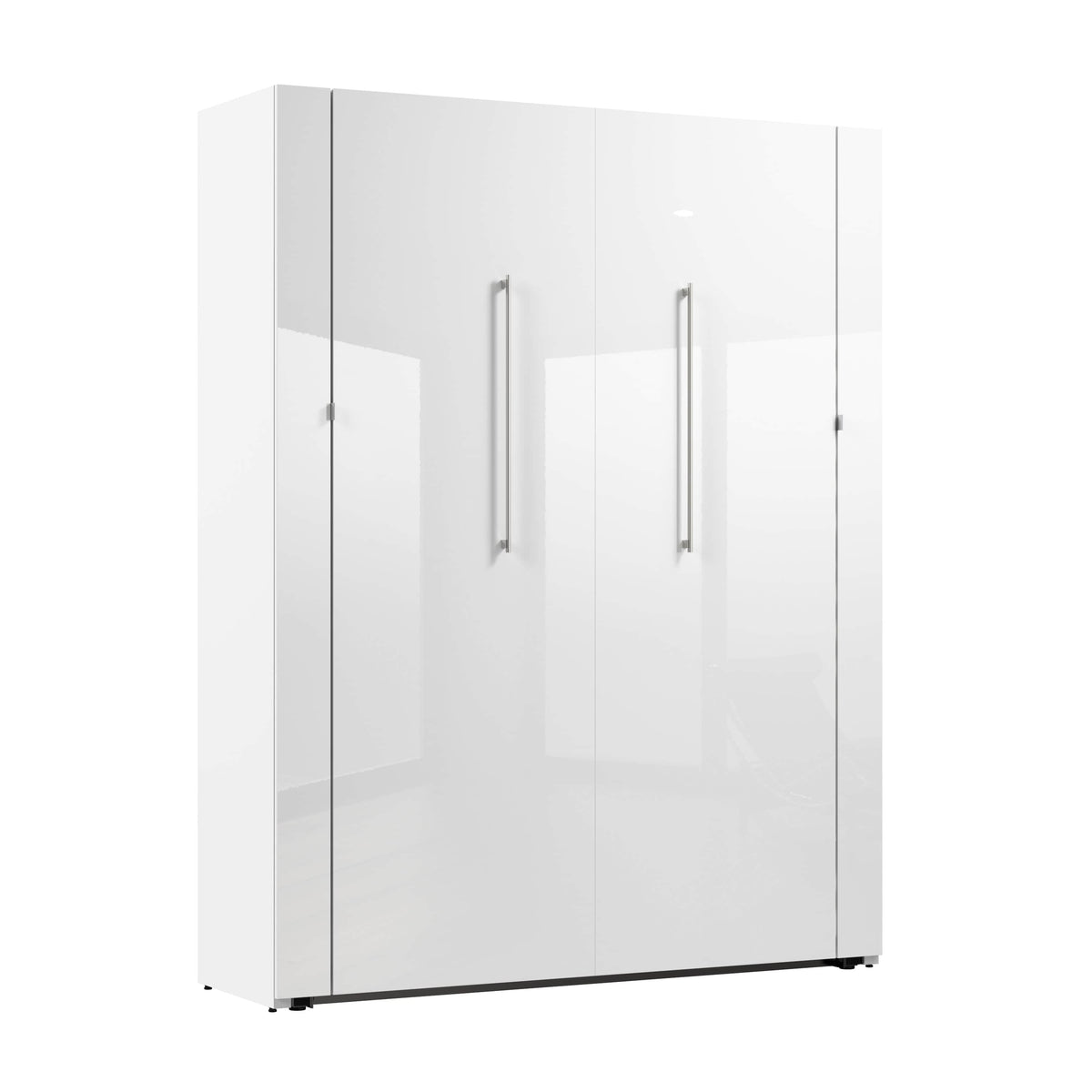 Modubox Avalon 67W High Gloss Queen Murphy Wall Bed in High Gloss White, image 3