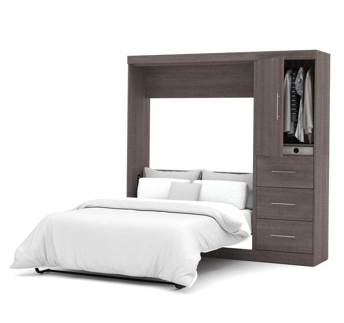Modubox Nebula Full Murphy Wall Bed and Storage Unit with Drawers (84W), image 8