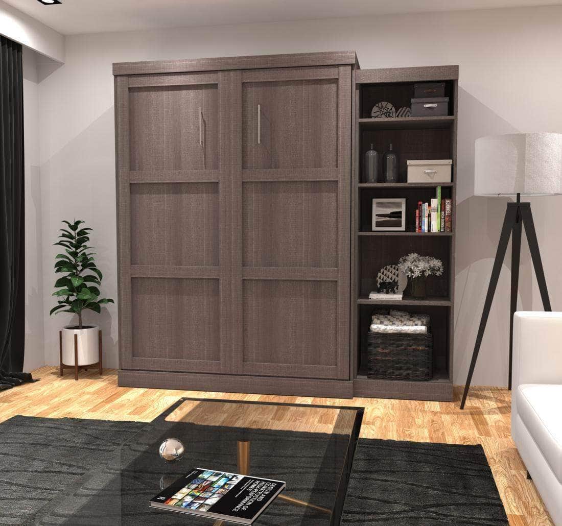 Modubox Pur 90" Queen Size Murphy Wall Bed with Storage Unit, image 1