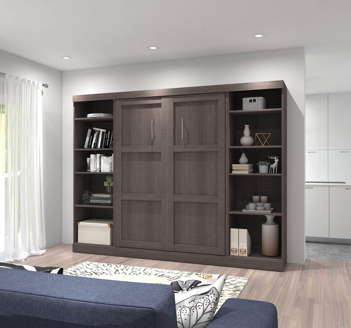 Modubox Pur Full Murphy Bed with 2 Storage Units (109W), image 8
