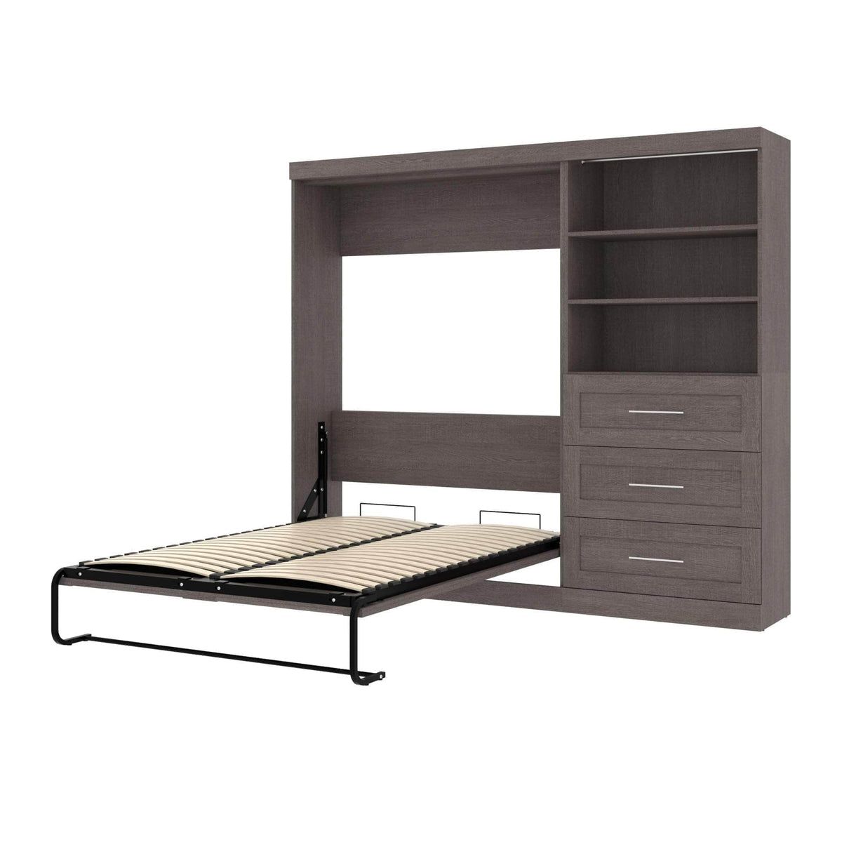 Modubox Pur Full Murphy Wall Bed and Storage Unit with Drawers (95W), image 3