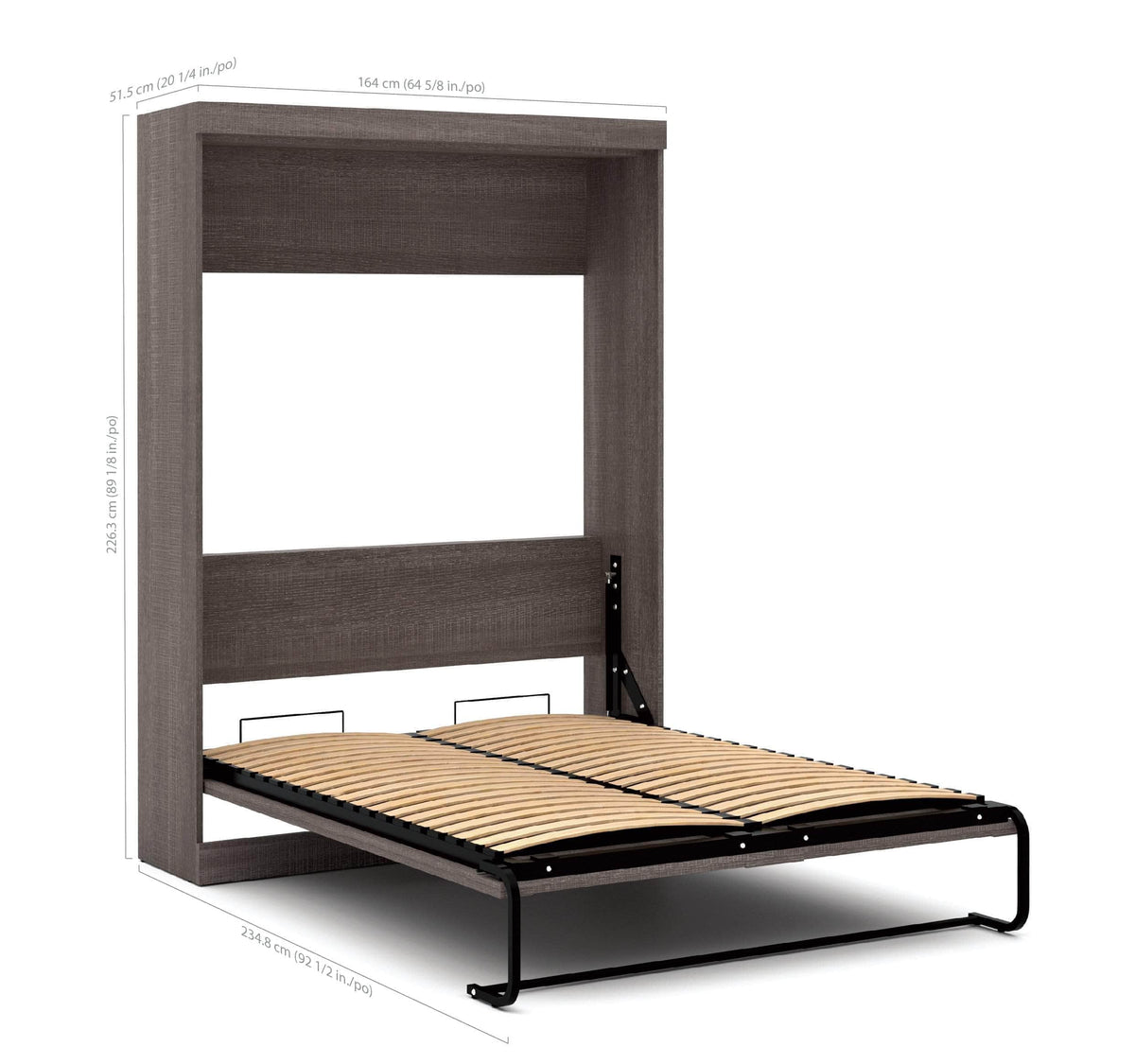 Modubox Pur Queen Murphy Wall Bed and 2 Storage Units (115W), image 4