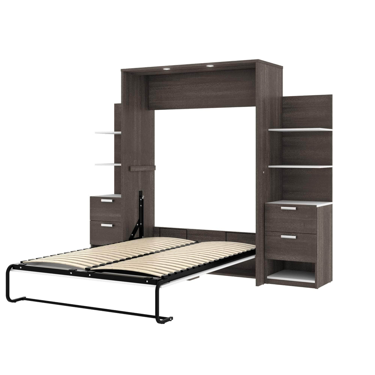 Modubox Cielo Full Murphy Wall Bed with Storage (98W), image 15