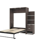 Modubox Cielo Full Murphy Wall Bed with Storage Cabinet (79W), image 10