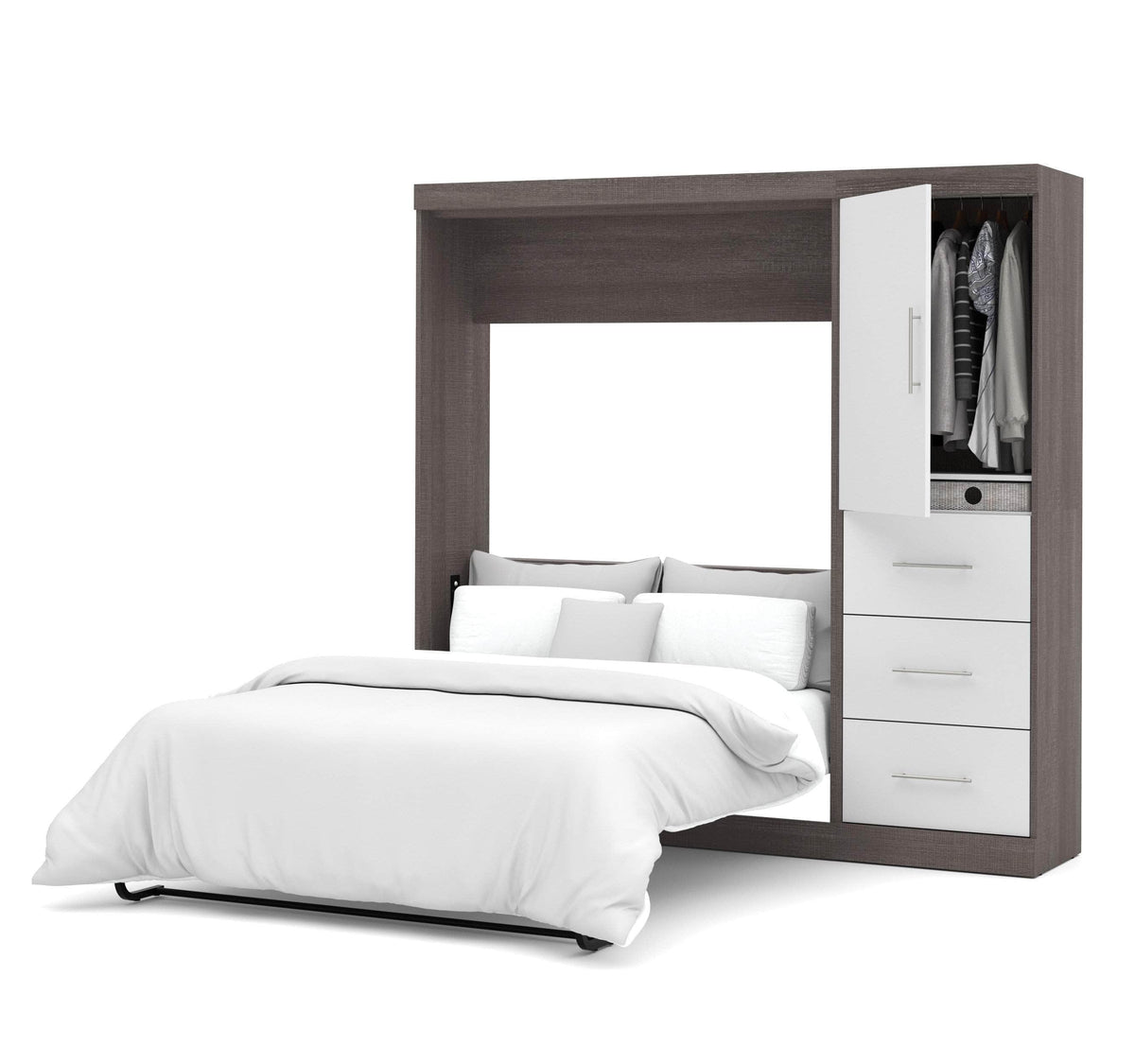 Modubox Nebula Full Murphy Wall Bed and Storage Unit with Drawers (84W), image 12