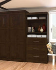 Modubox Pur 101" Queen Size Murphy Wall Bed with Storage Unit, image 3