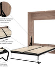 Modubox Cielo 59W Full Murphy Wall Bed, image 7