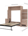 Modubox Cielo Full Murphy Wall Bed with Storage (98W), image 8
