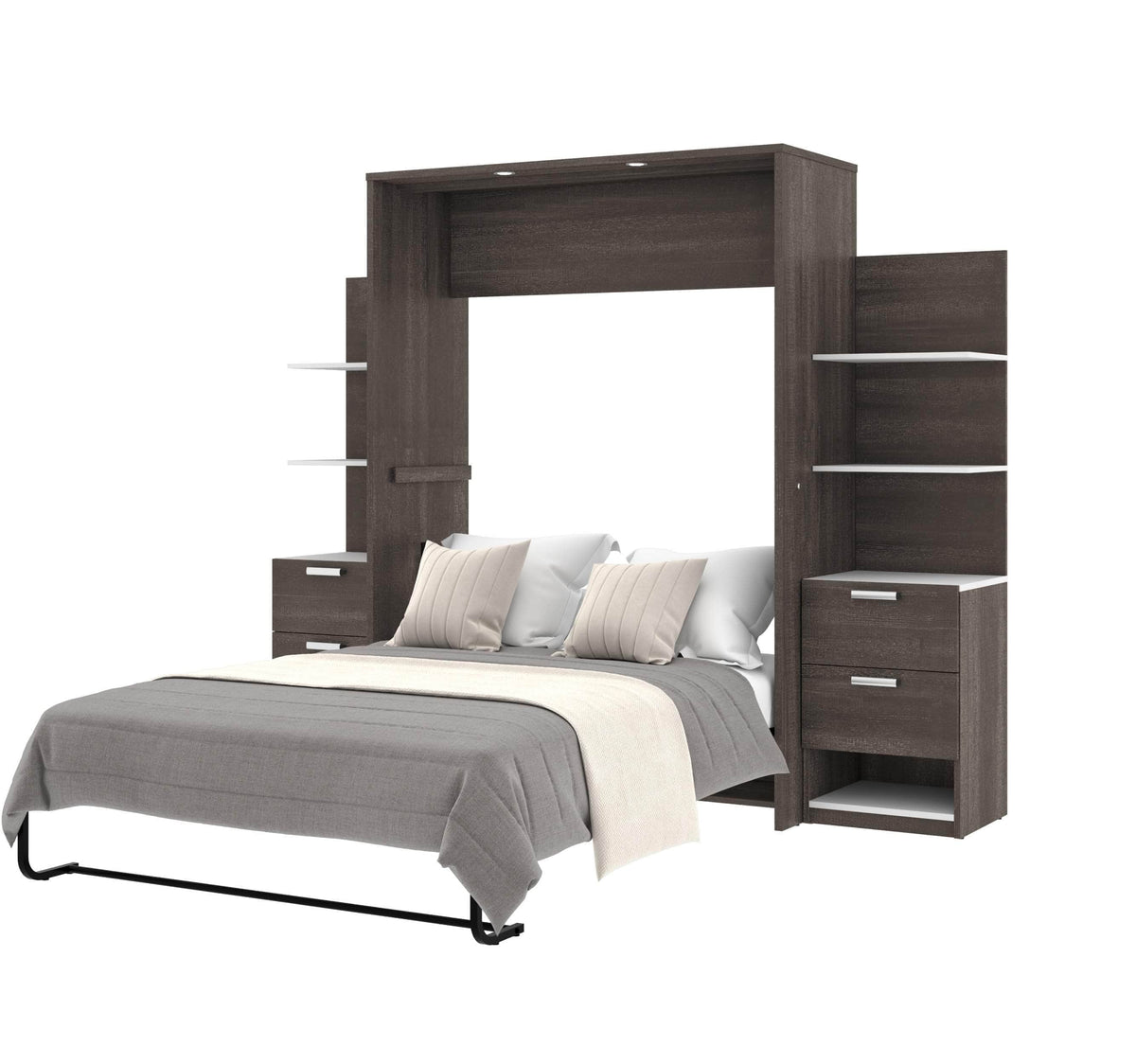 Modubox Cielo Full Murphy Wall Bed with Storage (98W), image 13
