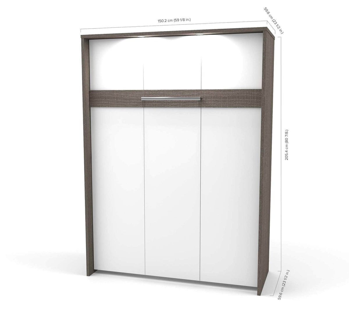 Modubox Cielo Full Murphy Wall Bed with Storage (98W), image 22