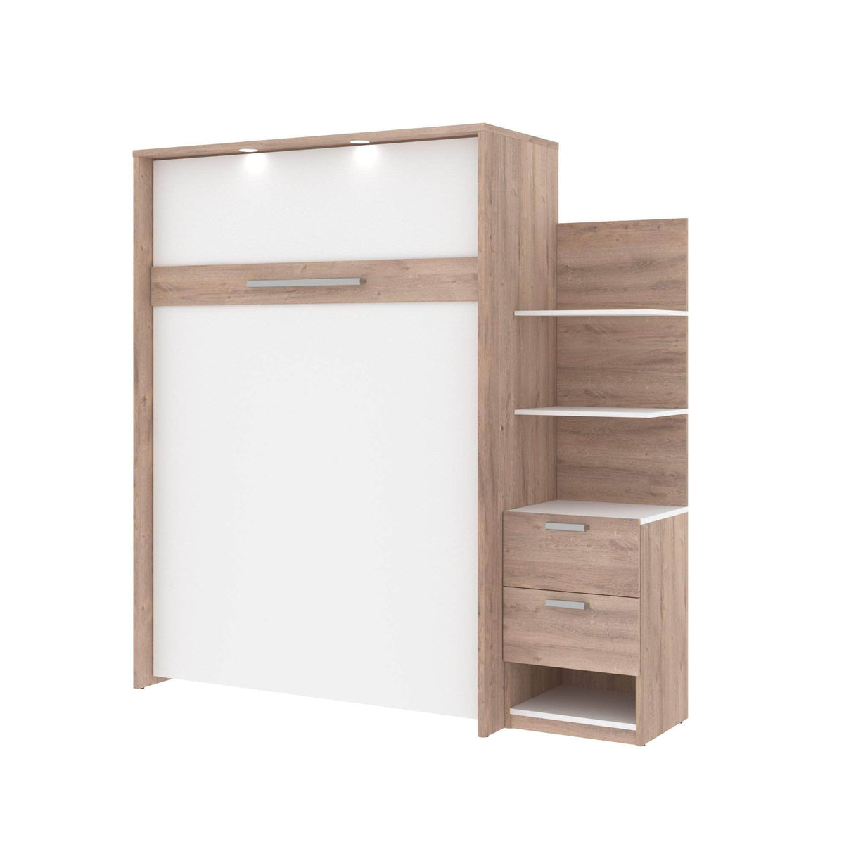 Modubox Cielo Full Murphy Wall Bed with Storage Cabinet (79W), image 4
