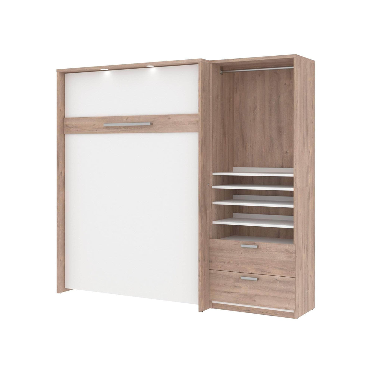 Modubox Cielo Full Murphy Wall Bed with Storage Cabinet (89W), image 3