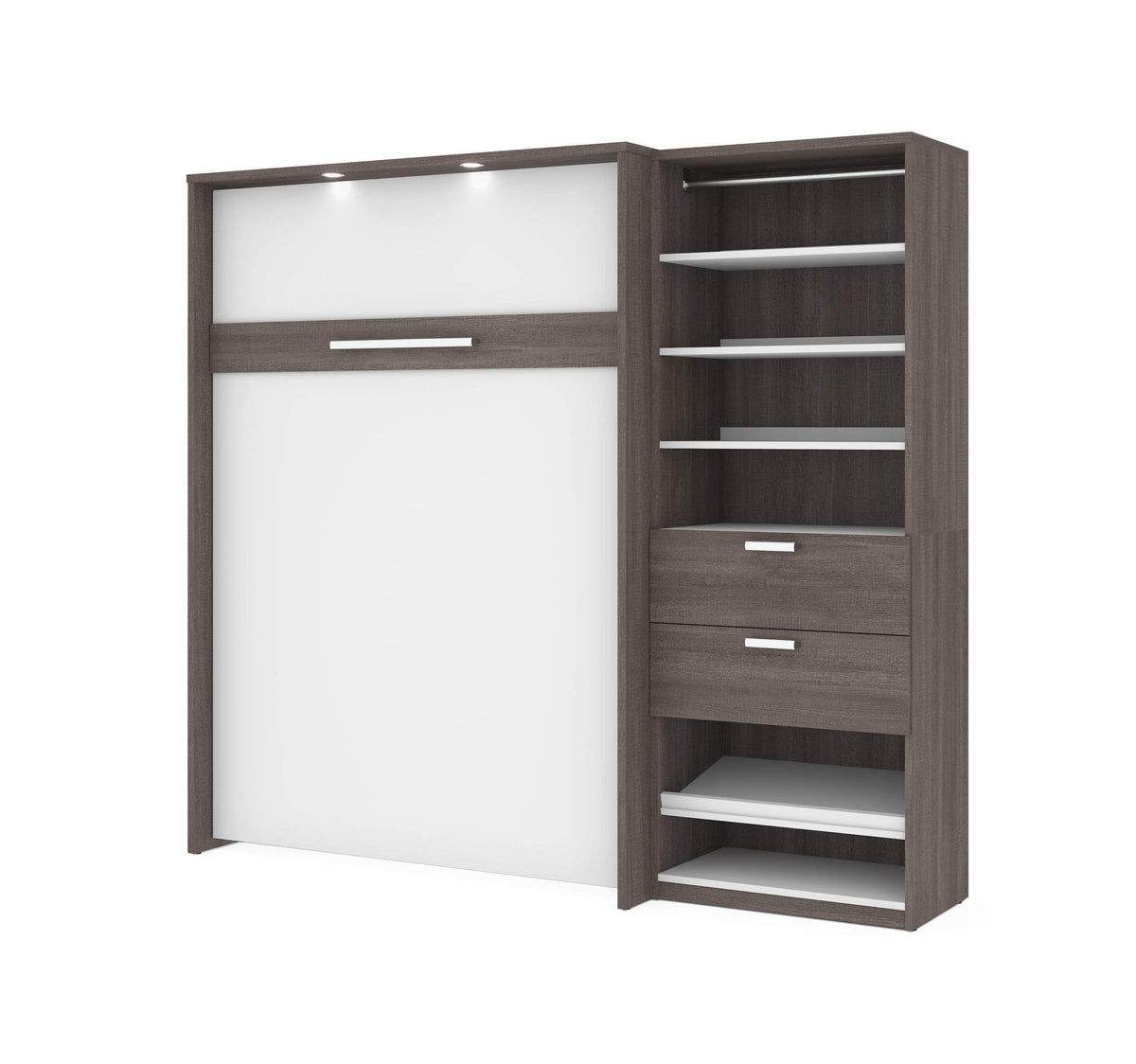 Modubox Cielo Full Murphy Wall Bed with Storage Cabinet (89W), image 8