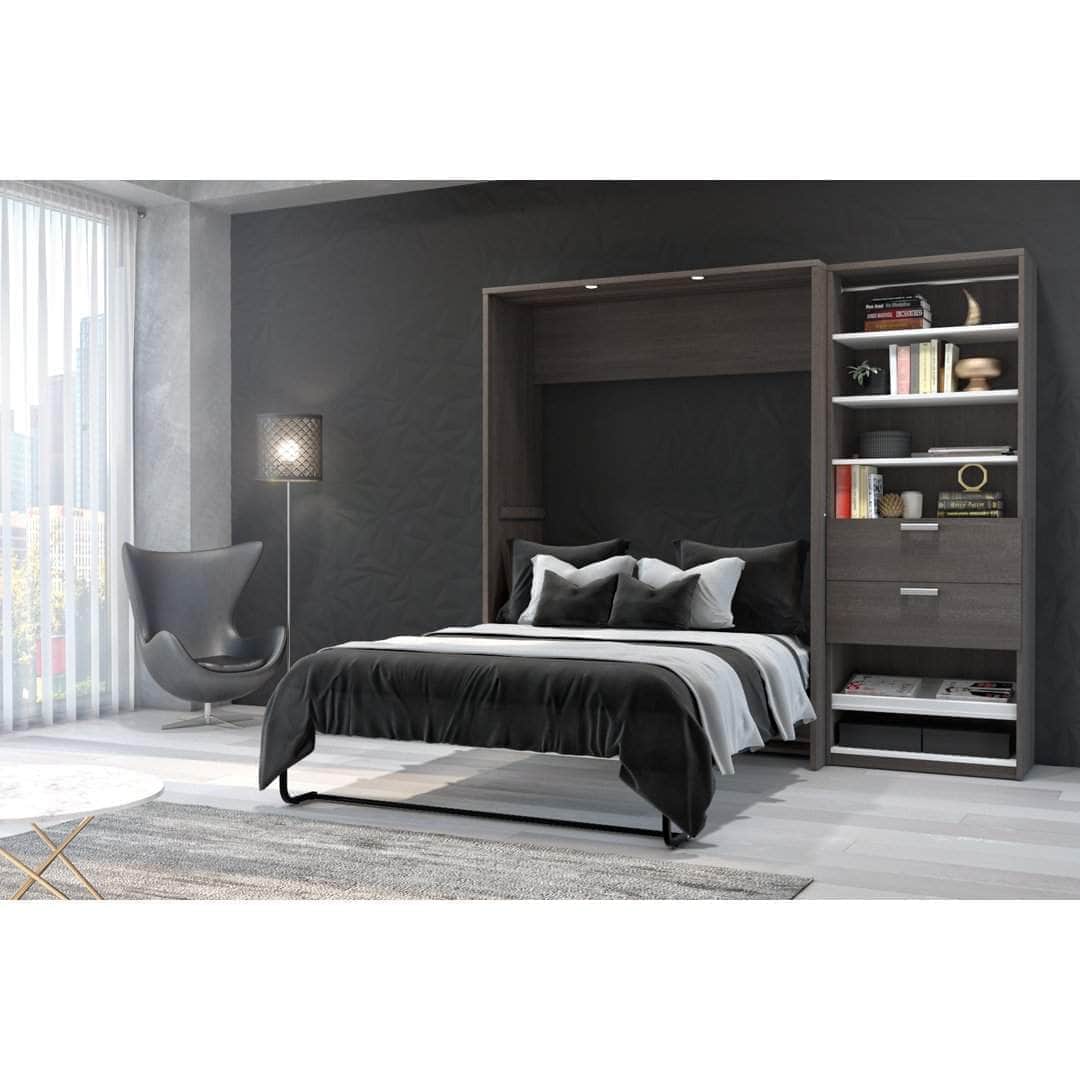 Modubox Cielo Full Murphy Wall Bed with Storage Cabinet (89W), image 9