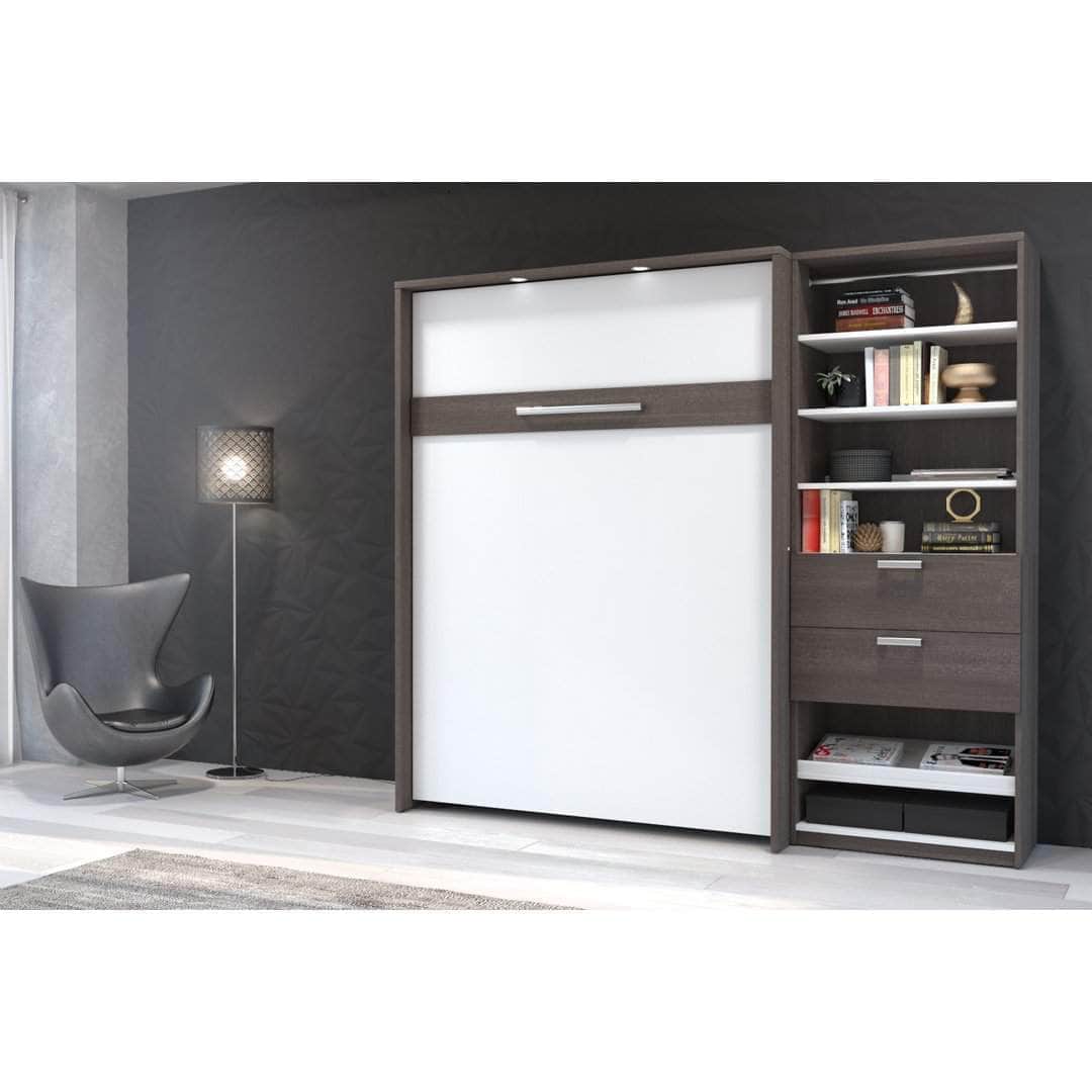 Modubox Cielo Full Murphy Wall Bed with Storage Cabinet (89W), image 11