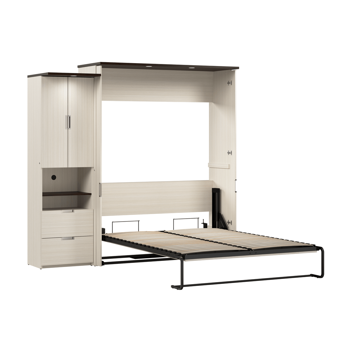 Modubox Lumina Queen Murphy Wall Bed and 1 Storage Unit (89”), image 14