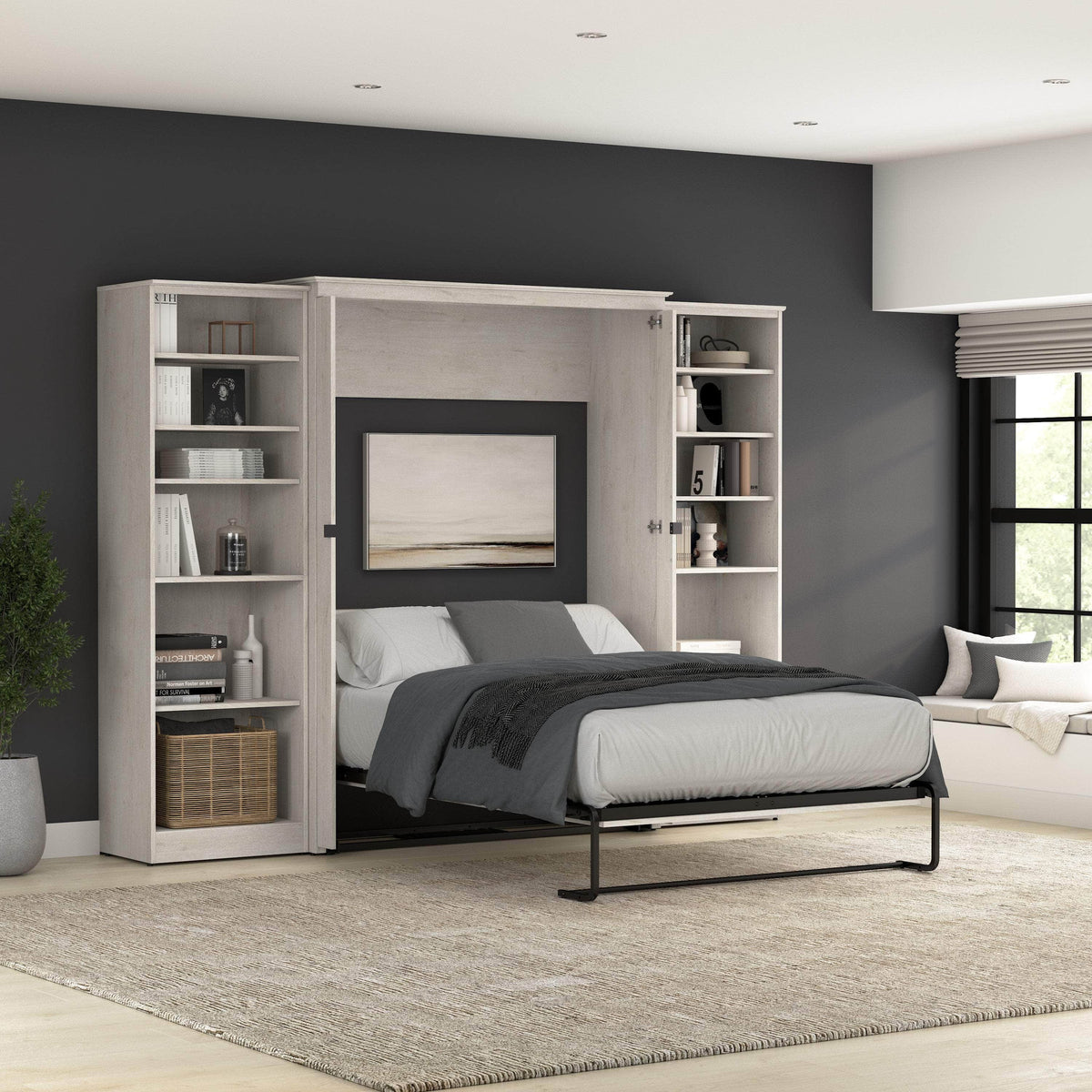 Modubox Key West 111W Full Murphy Wall Bed with Closet Organizers, image 1