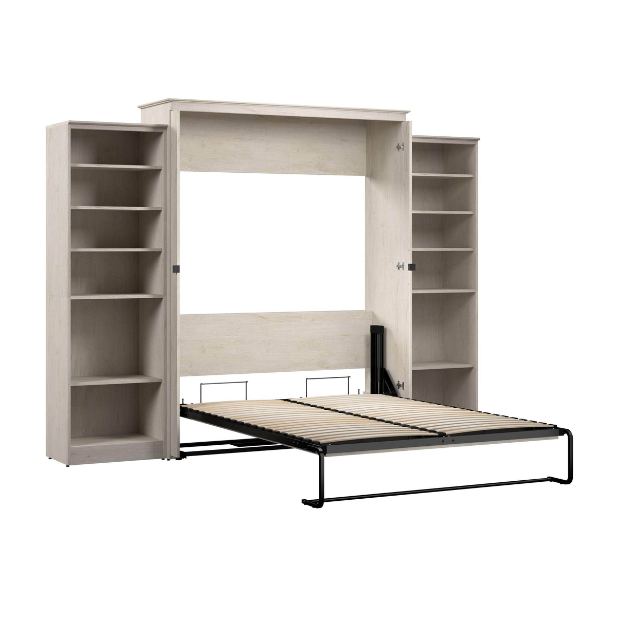 Modubox Key West 119W Queen Murphy Wall Bed with Closet Organizers, image 5