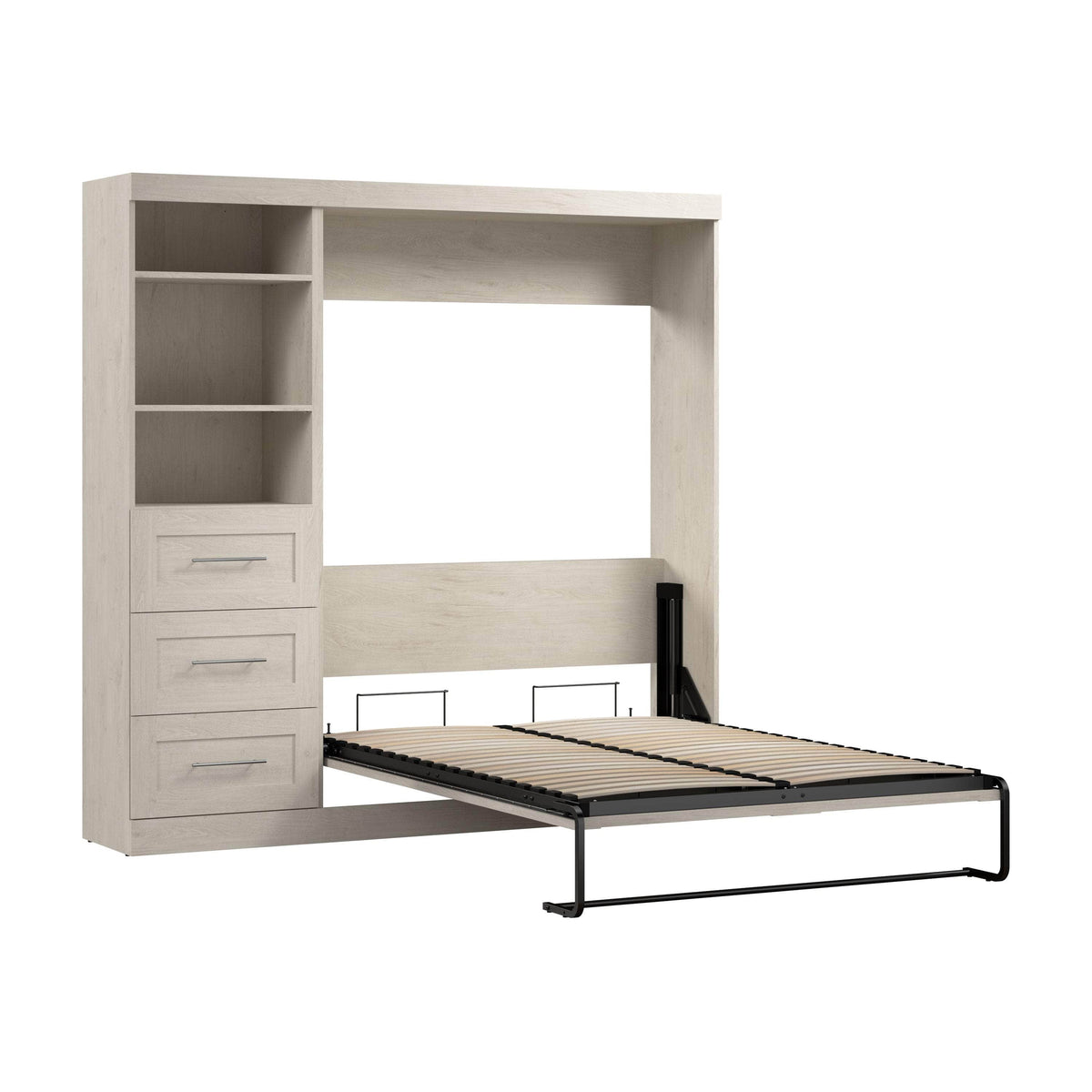 Modubox Pur Full Murphy Wall Bed and 1 Storage Unit with Drawers (84”), image 60