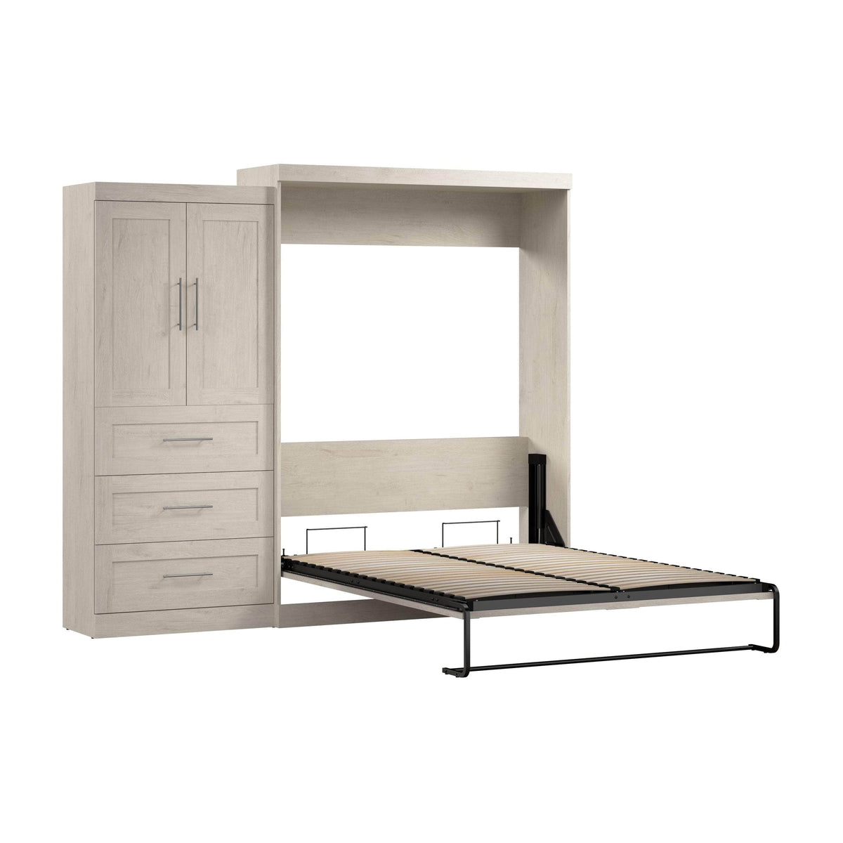 Modubox Pur Queen Murphy Wall Bed and 1 Storage Unit with Drawers (101”), image 36
