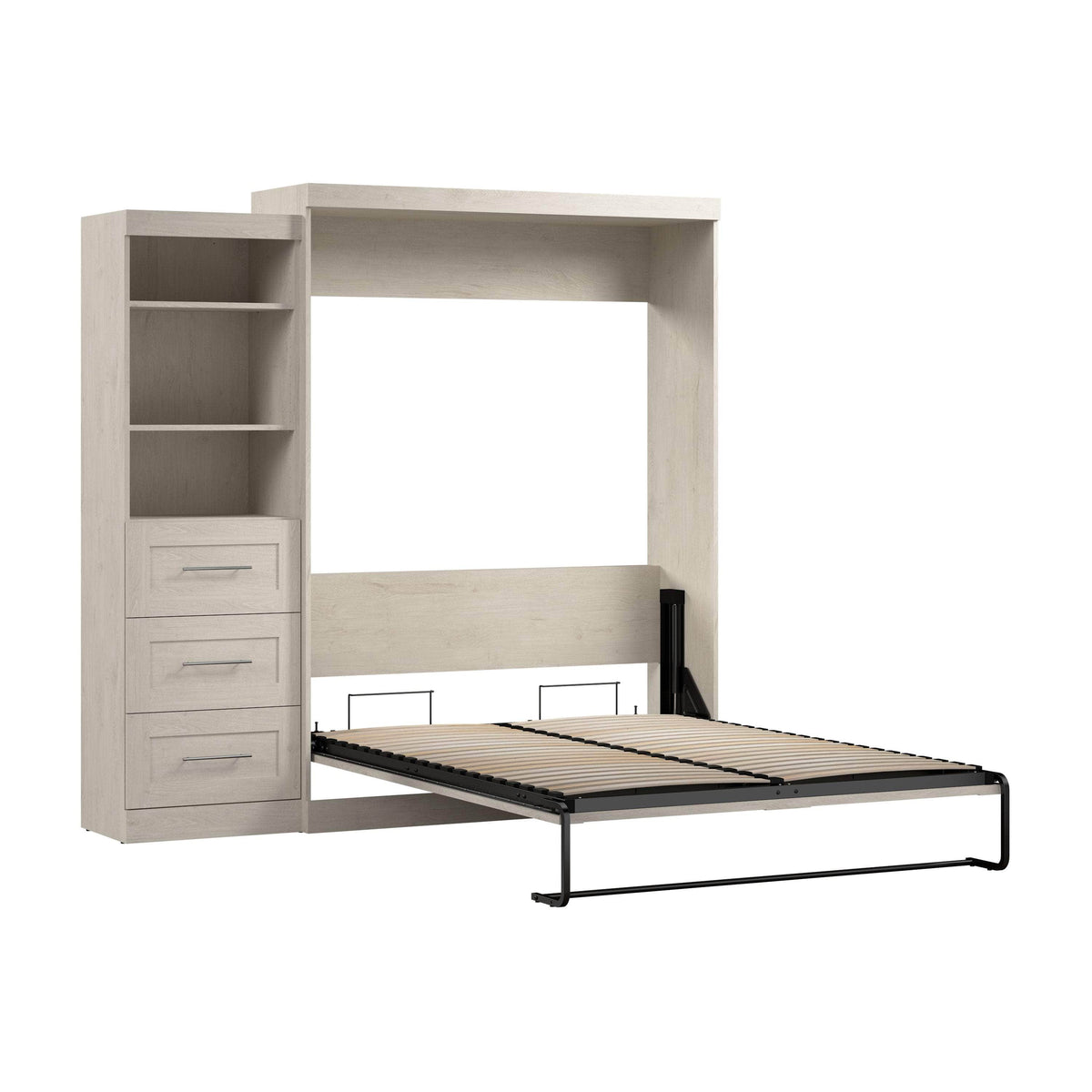 Modubox Pur Queen Murphy Wall Bed and Storage Unit with Drawers (90W), image 60