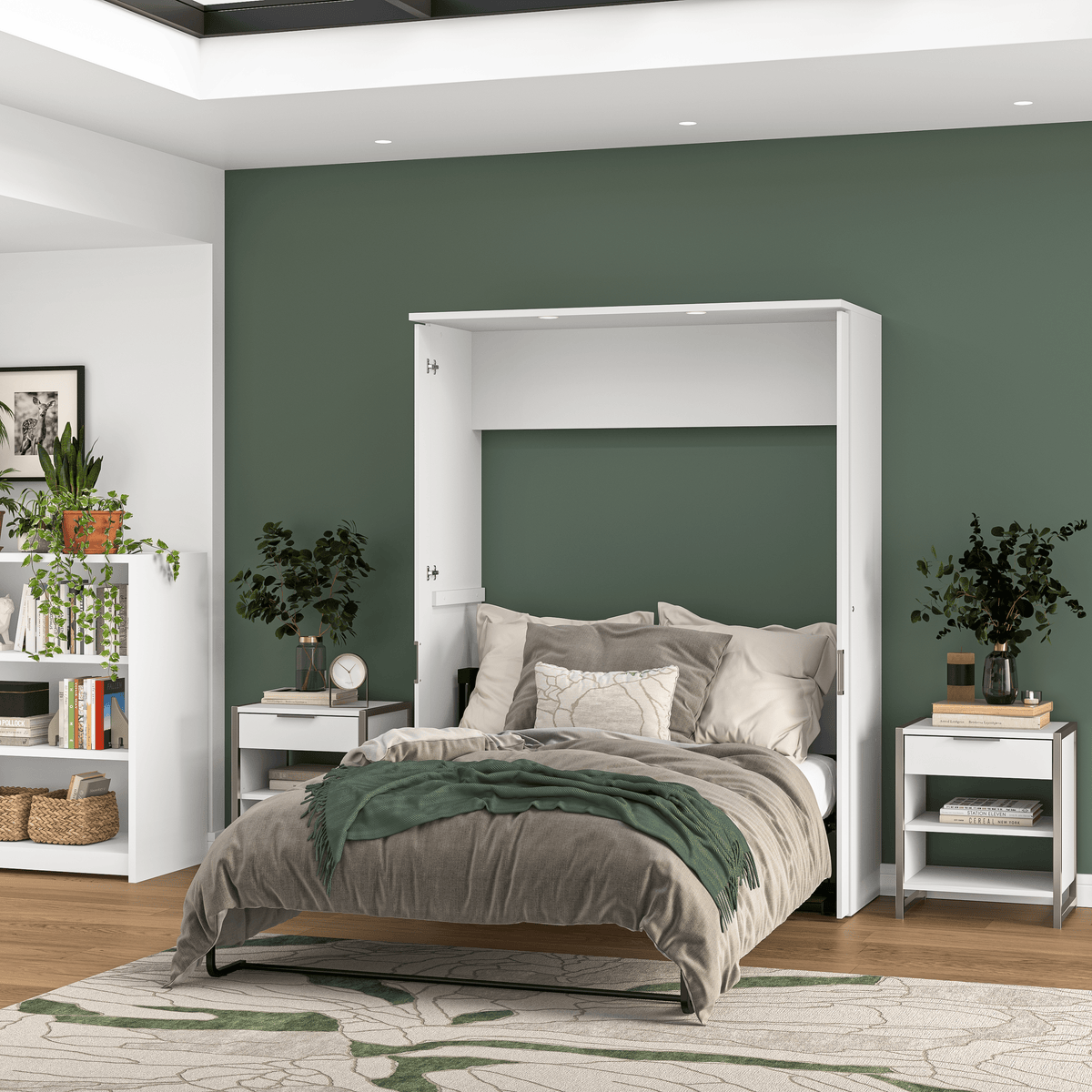 Modubox Lumina Full Murphy Wall Bed with Desk, image 11