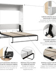 Modubox Lumina Queen Murphy Bed with Desk, image 15