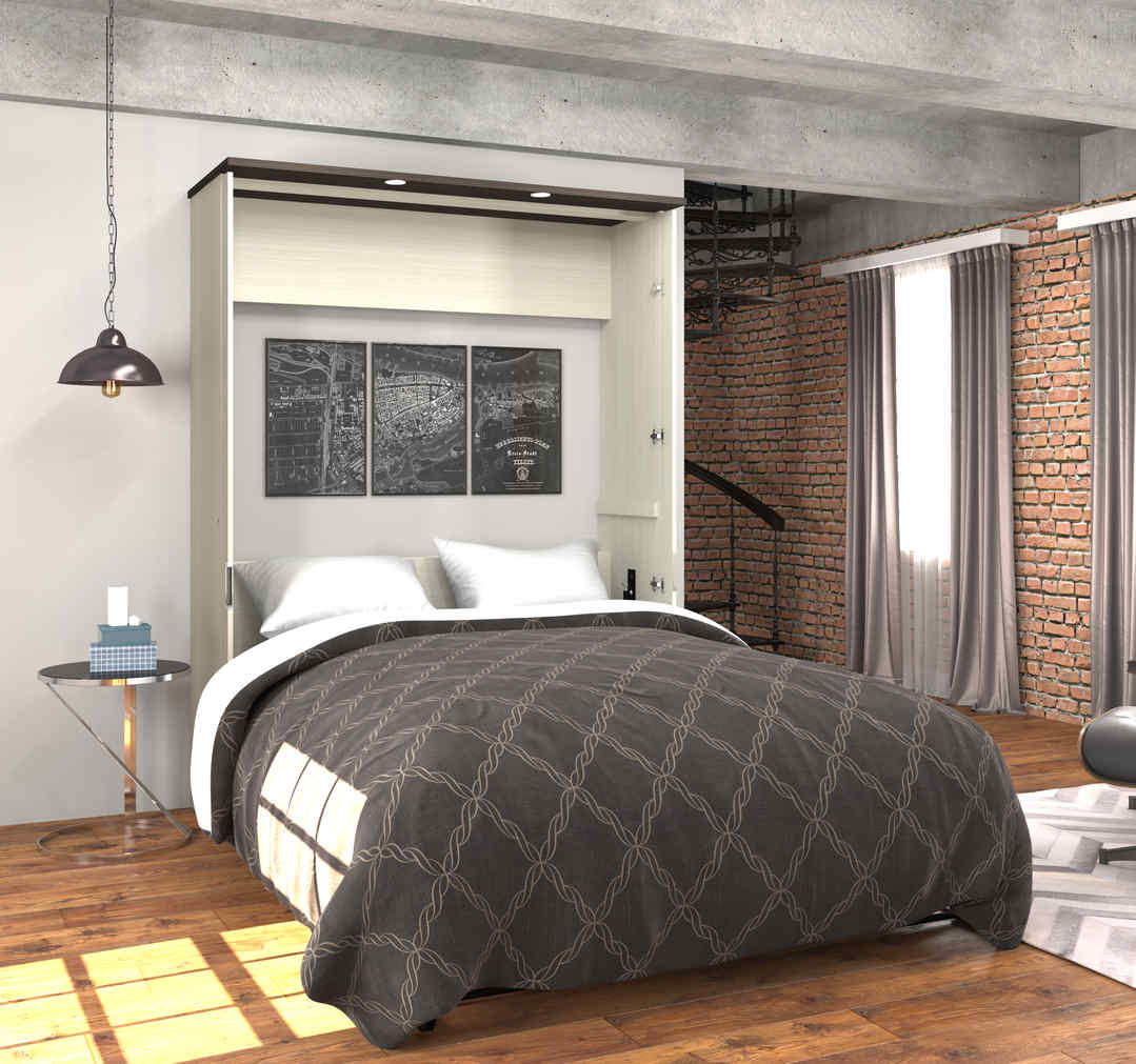 Modubox Lumina Queen Murphy Bed with Desk, image 2
