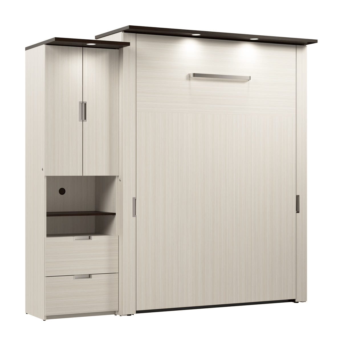 Modubox Lumina Queen Murphy Wall Bed and 1 Storage Unit (89”), image 13