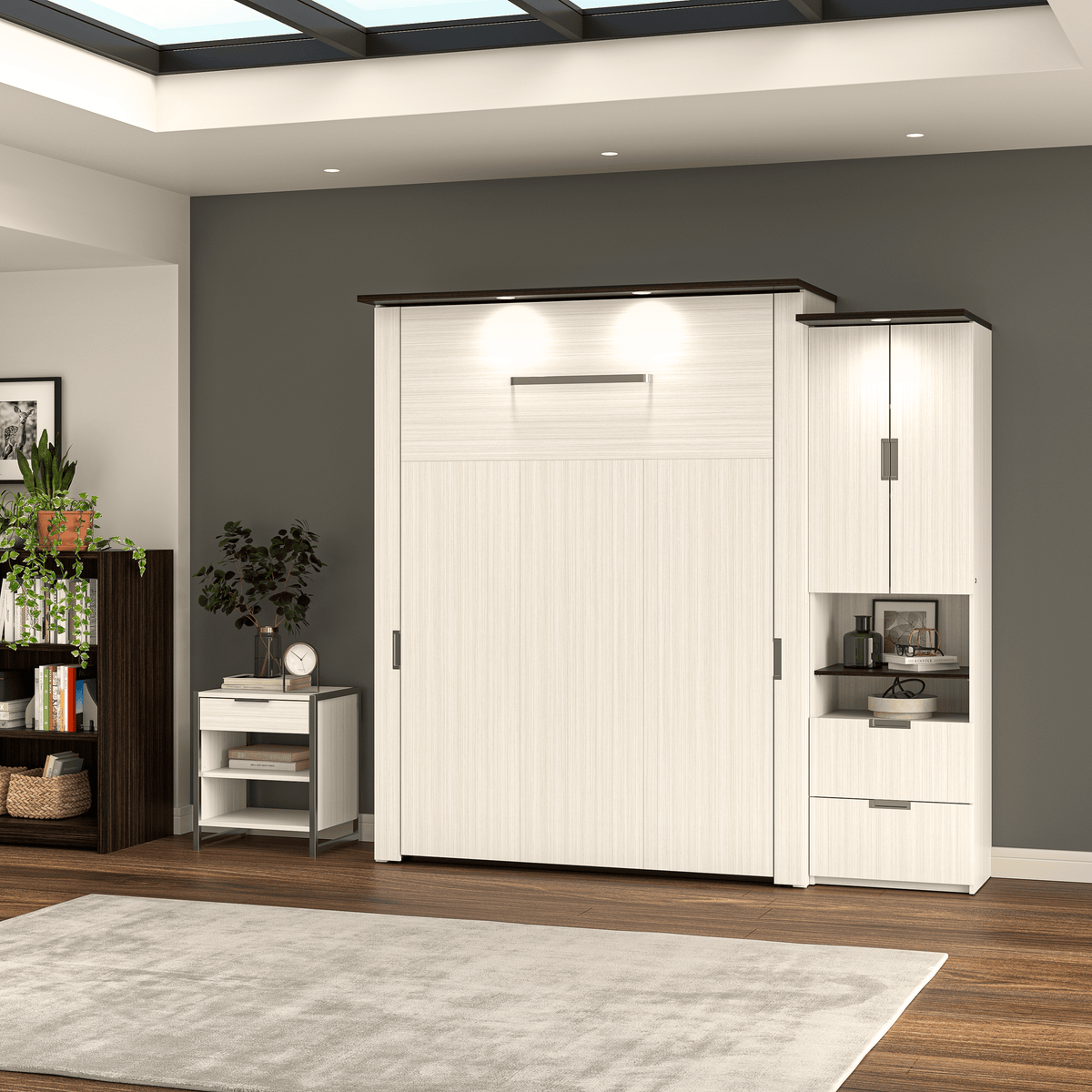 Modubox Lumina Queen Murphy Wall Bed and 1 Storage Unit (89”), image 11