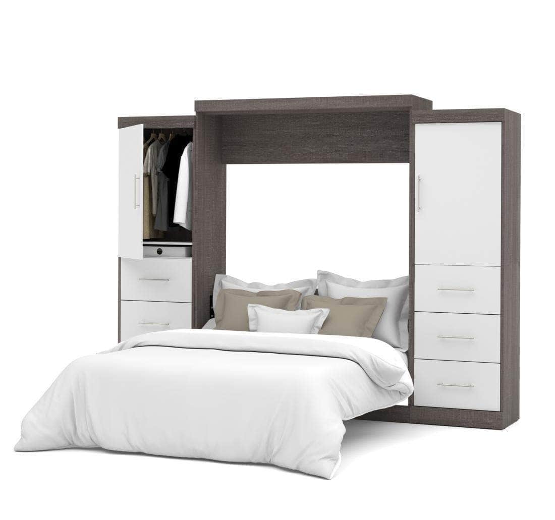 Modubox Nebula 115" Set including a Queen Wall Murphy Bed and Two Storage Units with Drawers, image 6