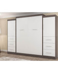 Modubox Nebula 115" Set including a Queen Wall Murphy Bed and Two Storage Units with Drawers, image 4
