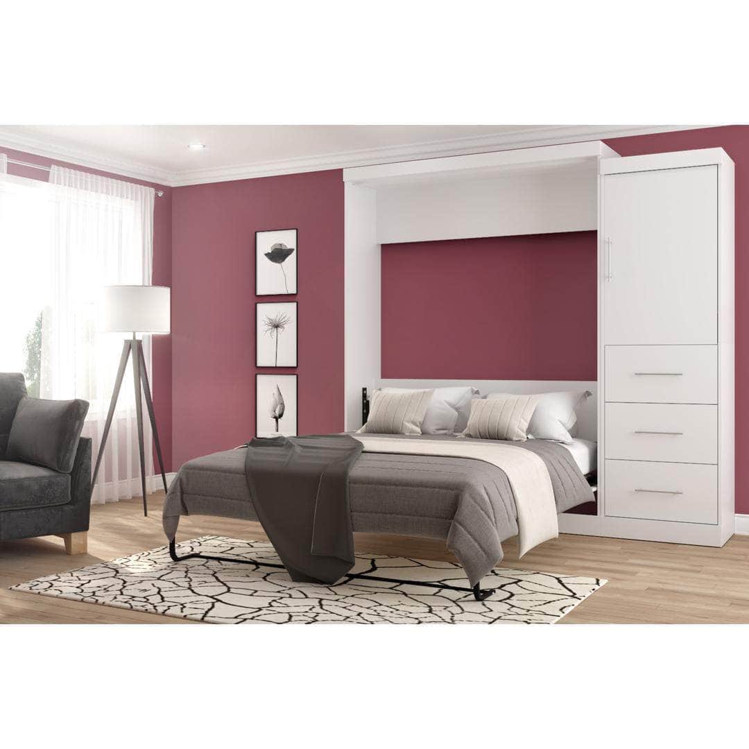 Modubox Nebula 90" Set including a Queen Wall Murphy Bed and One Storage Unit with Drawers, image 2