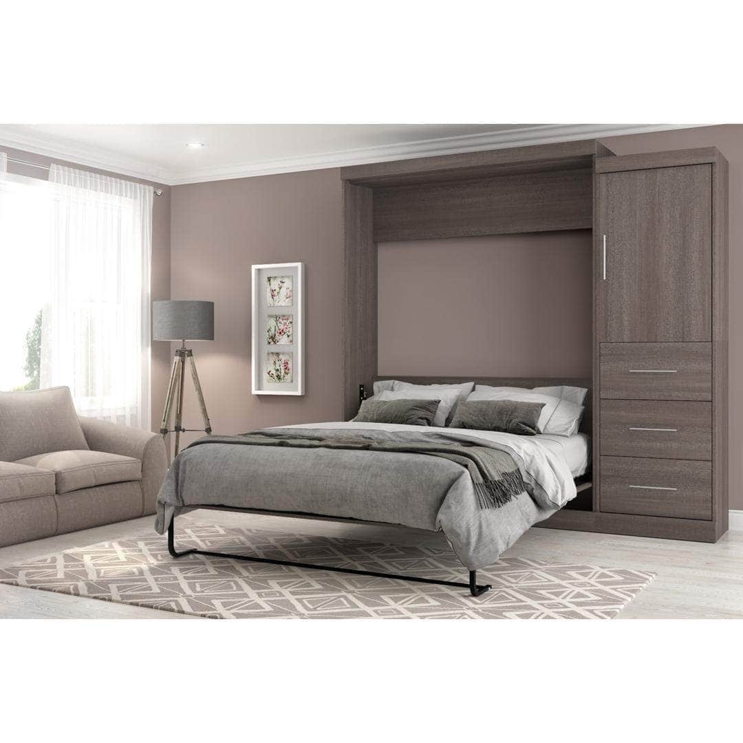Modubox Nebula 90" Set including a Queen Wall Murphy Bed and One Storage Unit with Drawers, image 3