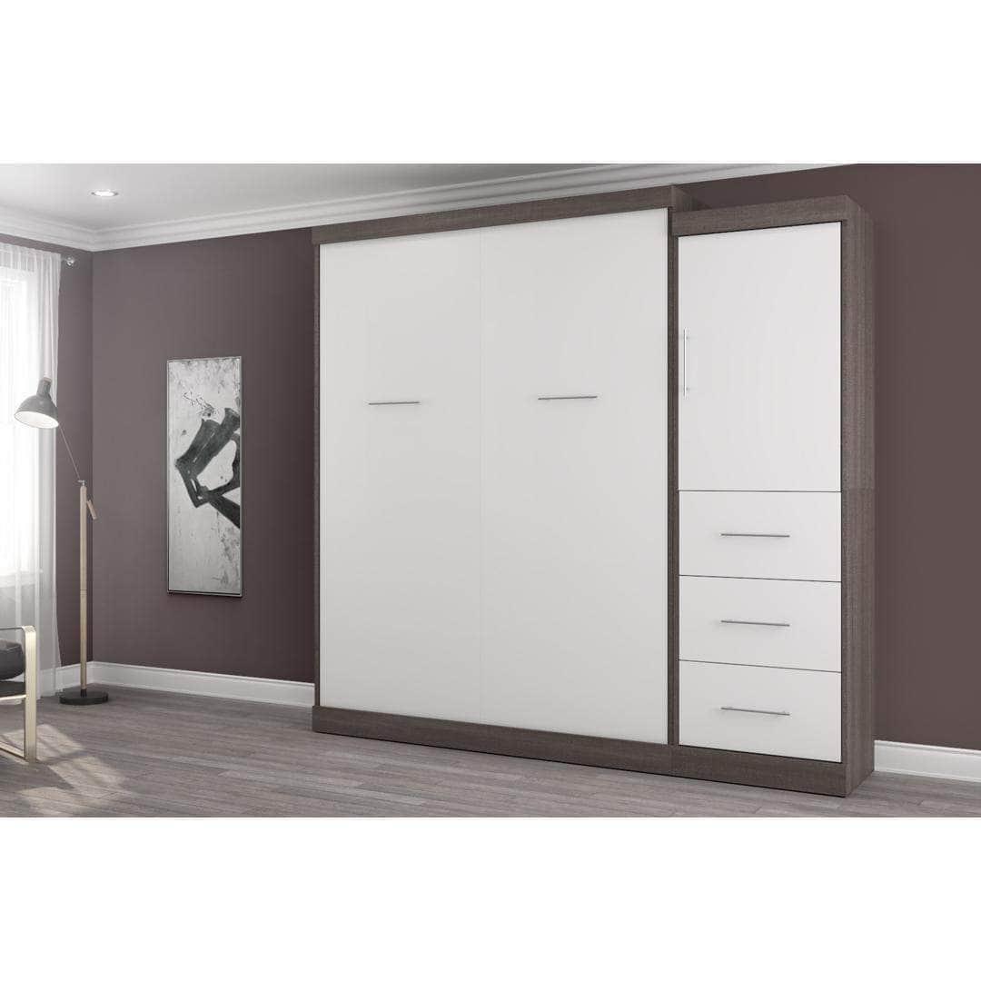 Modubox Nebula 90" Set including a Queen Wall Murphy Bed and One Storage Unit with Drawers, image 4